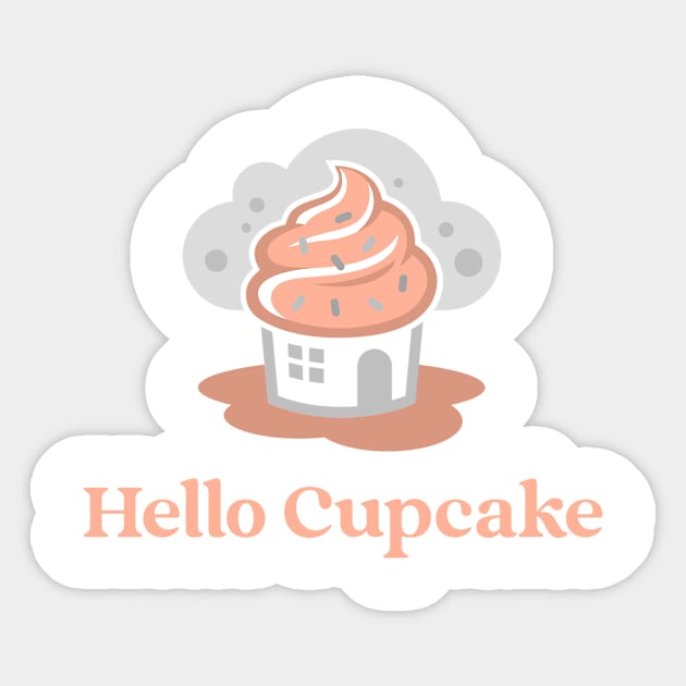 Hello Cupcake Sticker by Craft and Crumbles